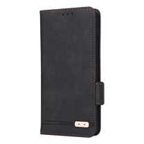 ELEHOLD Flip Leather Wallet Case for Samsung Galaxy A14 5G with Card Slots Stand Function Magnetic Clasp Anti-Scratch Shockproof Protective Case for Samsung A14 5G,Black