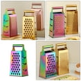 thumbnail image 4 of Cheese Grater, Box Grater for Cheese Stainless Steel Vegetable Slicer Food Shredder 4-sided Convenience Gadgets for Kitchen, 4 of 9