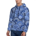 thumbnail image 3 of Salouo Blue Mandala Harmony Pattern Men's Fall Hoodie Sweatshirt,Sport Hoodie with Pockets for Men Pullover Casual Hooded Sweatshirt-X-Large, 3 of 7