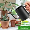 thumbnail image 3 of Qenwkxz 35oz/1L Watering Can Small Watering Can Indoor Plants with Wooden Handle Stainless Steel Watering Pot with Long Spout Garden Watering Cans Portable Watering Jug for Houseplant Plants, 3 of 8