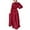 Red, variant on Elegant Abaya Kaftan Long Sleeve Solid Women Casual Flowy Maxi Dress for Everyday Wear Black XL