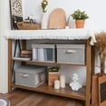 thumbnail image 5 of Foldable Storage Bins with Lids, Fabric Collapsible Storage Box for Closet, Stackable Container with PVC Window, 3 Pack, Grey, 13"x 12.2"x 8.4", 5 of 10