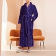 thumbnail image 6 of BLVB Womens Fleece Long Robe Soft Warm Bathrobe Full Length Fuzzy Plush Loungewear Belted Bathrobes with Pockets, 6 of 7