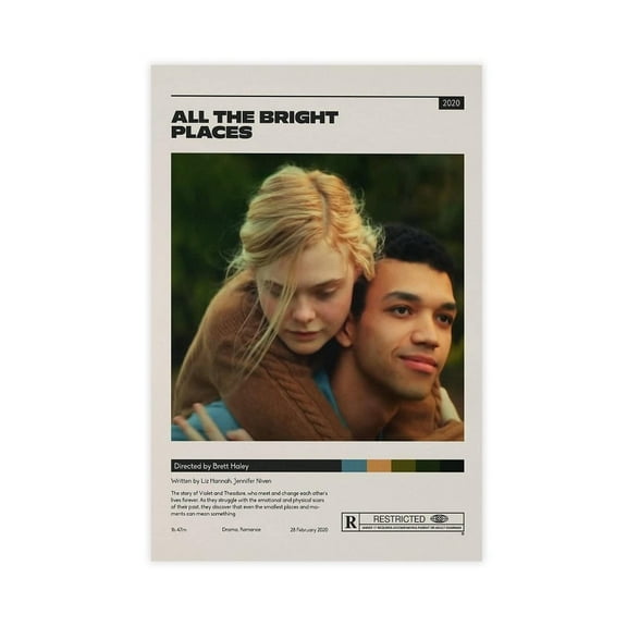 All The Bright Places Movie Poster Canvas Poster Bedroom Office Room Decor Gift