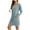 a1000_Light Blue, variant on Vetsdori Womens Long Sleeve Mini Dresses Holiday Tunic Dresses Black Party Crew Neck,Summer Solid Color Dress for Junior Lightweight