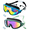 Black-Blue Powder-Coated + Black-Green Gold-Plated, variant on 2026New Children's Large Frame Waterproof and Anti Fog Swimming Goggles with Nose Clip & Ear,HD Anti-Fog UV Protection Leak-Proof,Easy Snap,For Pool Days