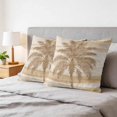 thumbnail image 6 of Pillow Covers 20x20 Set of 2, Brown Coastal Palm Tree Square Throw Pillow Covers for Couch/Sofa/Living Room, Vintage Summer Tropical Botanical Decorative Soft Pillowcases for Couch Throw Pillows, 6 of 9