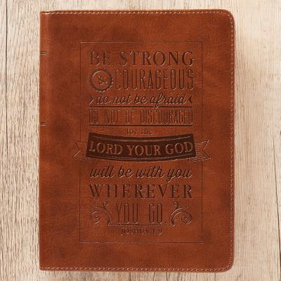 Journal Lux-Leather Be Strong & Courageous Josh 1:9