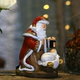 thumbnail image 3 of Resina estatuilel Estatua decorativa Adorno Arte Artesanía Santa Muñeca para Festival Boda Navidad Hogar Decoración navideña Colco Estatuilla de Papá Noel, 3 of 8