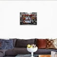 thumbnail image 3 of WFSposter-Banksy Street Art Mural Colorful Graffiti Bus Canvas Wall Art Life is Beautiful Pop Art Modern Framed Canvas Wall Art Decor for Room Living Room Bedroom Walls Easy to Hang, 3 of 4