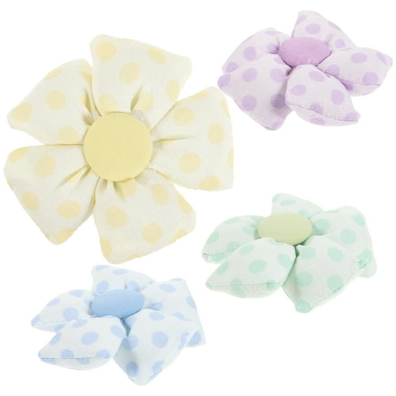 4pcs  Flower Embellishments Craft Flowers Fabric Flowers for Headbands Brooch DIY