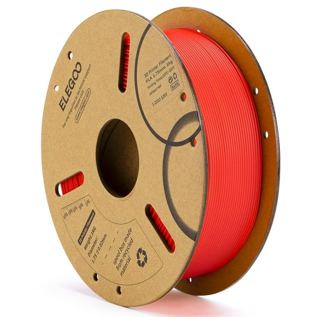 Filamento para impresora 3D ELEGOO PLA 1.75 mm rojo 1 kg