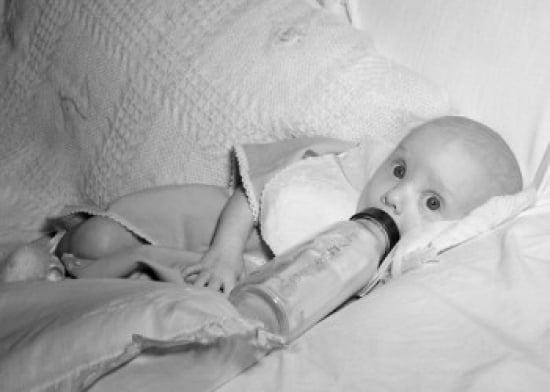Baby With Baby Bott