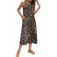 thumbnail image 4 of Fantaslook Long Tank Dresses for Women Summer Sleeveless Button Down Dress Casual Loose Beach Vacation Sundress, 4 of 8