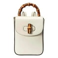 thumbnail image 2 of Gucci Bamboo Mini Handbag Top Handle Bag in Cream Leather, 2 of 8