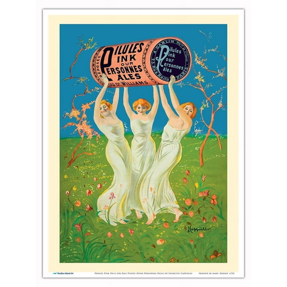 Pilules Pink Pills for Pale People (Pour Personnes Pâles) - Vintage French Advertising Poster by Leonetto Cappiello c.1910 - Master Art Print (Unframed) 9in x 12in