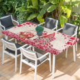 thumbnail image 2 of Valentine's Day Table Cloths for 4 Foot Rectangle Tables, Pink Gnomes Love Roses Sweet Beige Patio Waterproof Elastic Fitted Tablecloths, Washable Rectangular Table Cover for Camping, 2 of 8