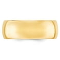 thumbnail image 2 of 14K Yellow Gold Ring Band Wedding Comfort Domed 8mm Comfort-Fit, 2 of 3