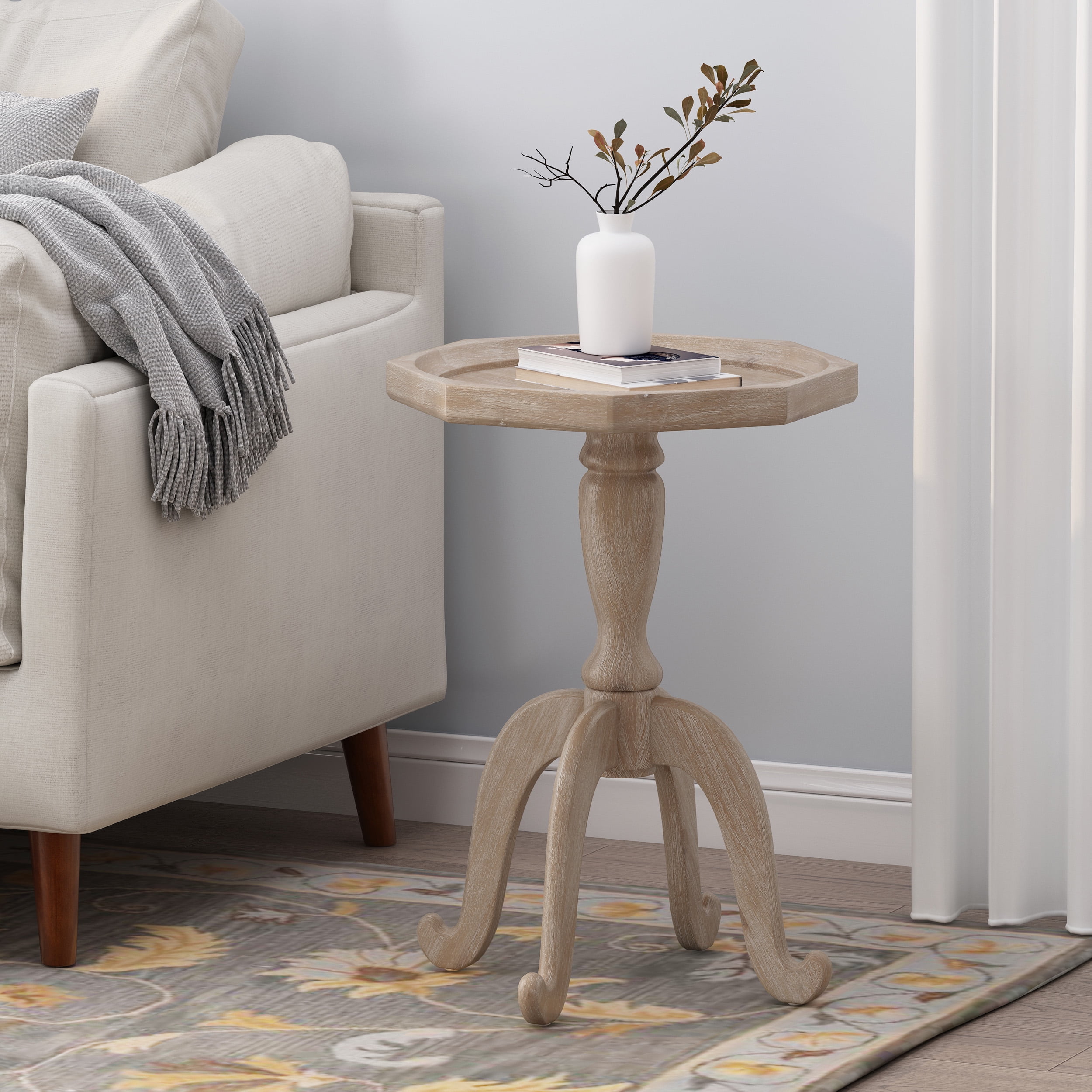 Noble House Noble House Jaanvi Faux Wood Accent Table, Natural