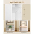 thumbnail image 4 of Narrow Tall Bookcase 8-Tier Skinny Shelf with Adjustable Shelves for Home Office Bedroom White Storage Organizer, 4 of 8