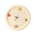 thumbnail image 1 of Decoración de reloj de pared de la pared Regalos Ligeros sin adorno de de arte para el aula Estudio s 's Room Kitchen Den Ronda de crema, 1 of 8
