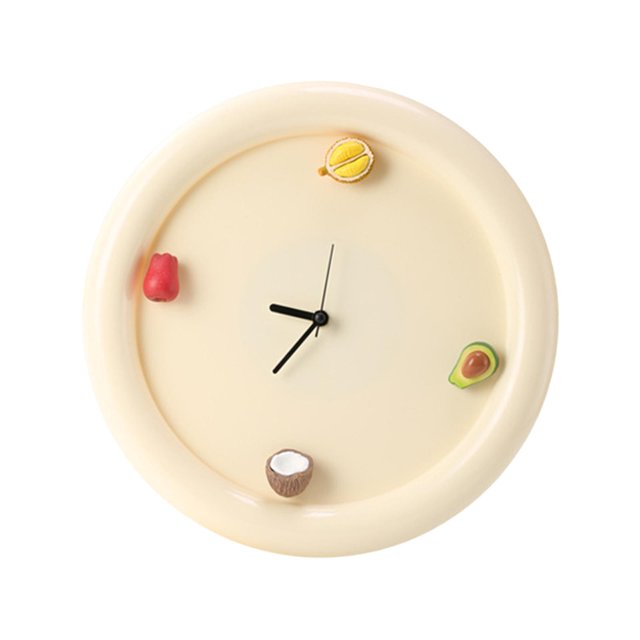 Decoración de reloj de pared de la pared Regalos Ligeros sin adorno de de arte para el aula Estudio s 's Room Kitchen Den Ronda de crema