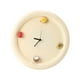 thumbnail image 1 of Reloj de pared decorativo, ligero y silencioso, ideal como adorno de obra de arte para habitación. Ronda de crema, 1 of 9