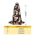 thumbnail image 2 of Honeii Cute Dog Panda Print Poncho Cape, Cloak Coat, Snuggly Hooded Wearable Blanket, Hooded Cape For Teenagers,Halloween Costumes-Large, 2 of 7