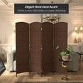thumbnail image 2 of Red Lantern 6 ft. Tall Diamond Weave Fiber Room Divider - Dark Mocha - 4 Panel, 2 of 6