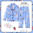 thumbnail image 4 of Pijamas Sanrios Kawaii Anime Mymelody Kuromi Cinnamoroll conjunto de dibujos animados de manga larga para niños ropa de casa para niñas de primavera y otoño, 4 of 4