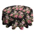 thumbnail image 4 of Pioneer Flower Floral Print Pattern Round Tablecloth 60"x60",Wrinkle Wipeable Table Cloth for Kitchen Dining Room Picnic Patio Party, 4 of 6