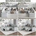 thumbnail image 4 of Pipleo Convertible Modular Sectional Sleeper Sofa with Pull Out Bed, L Shaped Couch 5-Seat Sofas with Storage, Sleeper Sectional Couch for Living Room, Small Apartment, 4 of 9