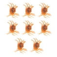 thumbnail image 1 of 8 cebos artificiales para cangrejos, 13 cm, 33,5 g, cebo de pesca suave con anzuelos para agua dulce y salada, color naranja y amarillo., 1 of 14