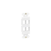 EATON TRIPP LITE SERIES CENTER PLATE INSERT, DECORA STYLE - VERTICAL, 4 PORTS, T