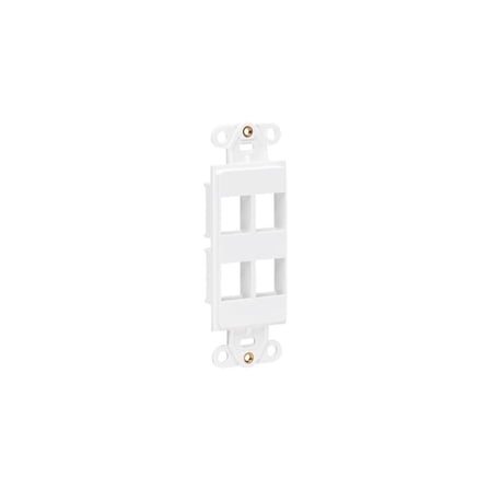 EATON TRIPP LITE SERIES CENTER PLATE INSERT, DECORA STYLE - VERTICAL, 4 PORTS, T