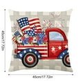 thumbnail image 2 of 4th of July Star Print Pillow Covers 2 Pack 16 x 16 Inch Party Decoration Patriotic Red White Blue Independence Day 1776-2026 Memorial Day USA Gifts, 2 of 2