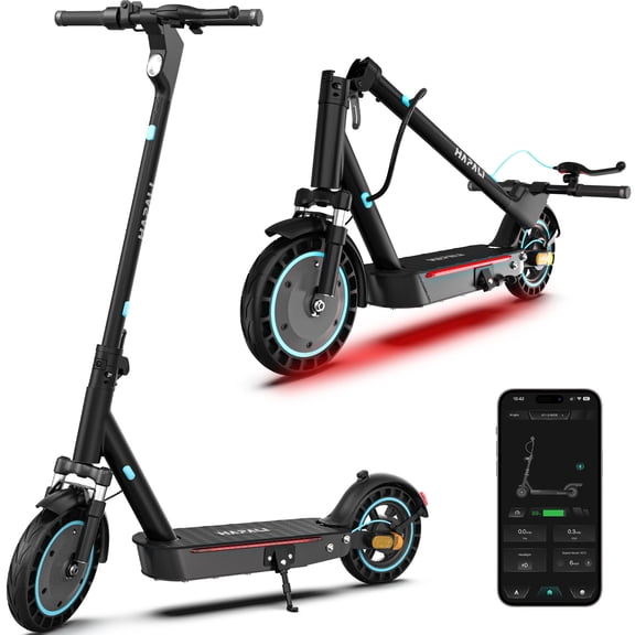 Electric Scooters for Adults, 650W Motor & 25-Mile Range, 10" Solid Tires, Dual Suspension, UL2272 Certified Foldable E-Scooter