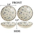 thumbnail image 5 of Small Serving Bowls Set 2PCS Ceramic Pasta Bowl Salad Bowl Irregular Porcelain Plate Dessert Fruit Tray, 5 of 7