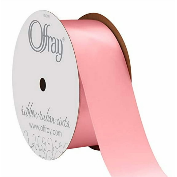 Offray Berwick 1.5" Wide Double Face Satin Ribbon, Pink, 10 Yds