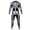 Z7-Black, variant on LILIYA Boys Halloween Zip Front Bodysuit, Glow in the Dark Skeleton Print Jumpsuit, Hooded Stretchy Full Body Onesie for Halloween Party Performance and Holiday Play 9-10 Years