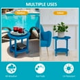 thumbnail image 3 of Nalone 2-Layer Outdoor Side Table, HDPE Weather-Resistant Adirondack Coffee Side Patio End Table for Living Room Bedroom, Outdoor Side Table Outside, Navy Blue, 3 of 7
