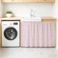 thumbnail image 2 of Farmhouse Small Sink Skirt, Bathroom Vanity Cabinet Adhesive Curtain, Rustic Minimalist Floral Pattern Pink Utility Under Sink Cover Decorative Kitchen Cabinet Curtains 10"x11", 2 of 8
