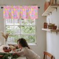 thumbnail image 6 of Curtain Valances for Windows, Cartoon Cute Dinosaur Pink Rod Pocket Valance Window Treatments Short Curtains for Kitchen Bathroom Living Room 54 x 18 Inches, 1 Panel, 6 of 6
