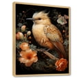 thumbnail image 2 of Designart "Springtime Bird Blooms with Hummingbird" Animals Framed Wall Art - Traditional Beige Bird Entryway Framed Wall Art Print, 2 of 6