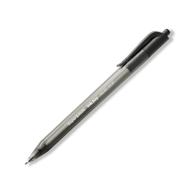 Paper Mate InkJoy 100RT Retractable Ballpoint Pens | Medium Point (1.0mm) |  Black | 100 Count