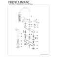 thumbnail image 3 of Kingston FB2791NDLSP NuvoFusion Two-Handle 4-Hole 8" Centerset Kitchen Faucet with Side Sprayer in Polished Chrome, 3 of 4