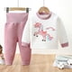 thumbnail image 4 of Ropa de hogar para niños Otoño e invierno Pijamas de bebé de algodón grueso de tres capas Ropa interior térmica Traje de bebé de cintura alta, 4 of 6