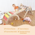 thumbnail image 3 of Triangle Climbing Set, 3-in-1 Wooden Toddler Climbing Toys Indoor, Foldable Toddler Climbing Toys with Sliding Ramp & Climbing Arch Ramp, Playground Jungle Gym for Kids Toddlers 18M+, 3 of 7
