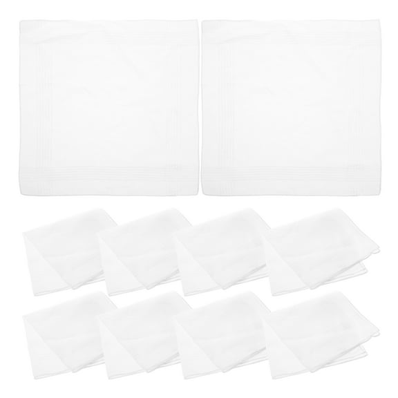 OUNONA 18PCS Cotton Pocket Squares for Men, Sweat Absorbing Handkerchiefs, Machine Washable, Soft and for Suit