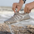 thumbnail image 4 of Beach Water Shoes for Women Men Quick Dry Non- Wide Toe Hike Barefoot Footwear for Beach Pool Aqua Swim Surf Walk (Khaki/36), 4 of 8